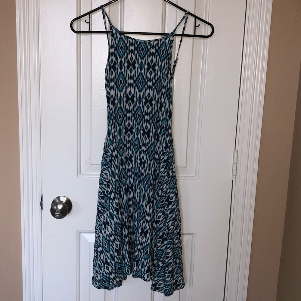 High neck midi dress